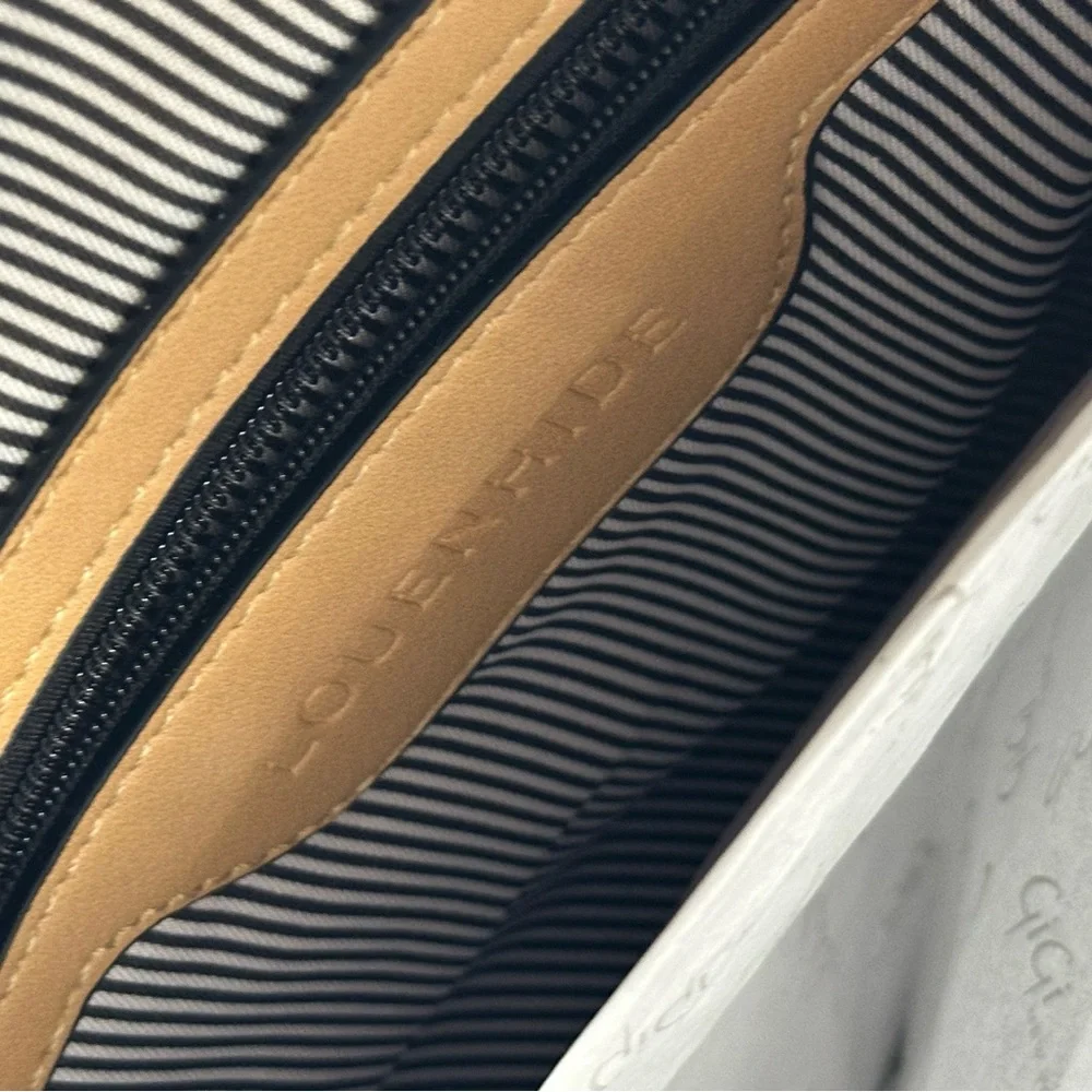 Louenhide Vegan Leather‎ Tan And blue Saddle Bag Tote